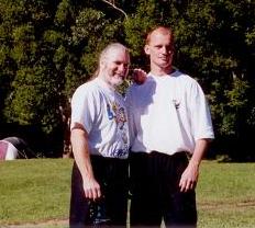 Morne and Master Erle posing at the WTBA camp in Australia 2000