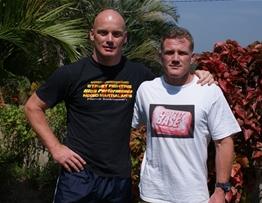 Morne and Chris after training in Amanzimtoti, Durban
