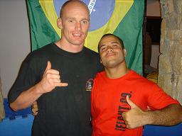 Morne and Leo in Brasil after a training session