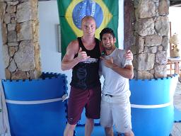 Morne and Ratinho after their training session in Brazil